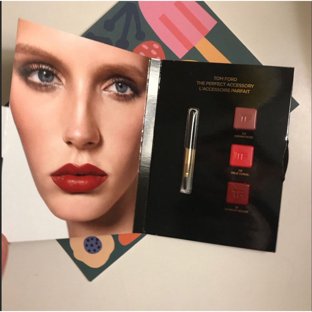 Tom Ford The Perfect Accessory Lip Card 3 Shade New Sample #04 , 09, 16